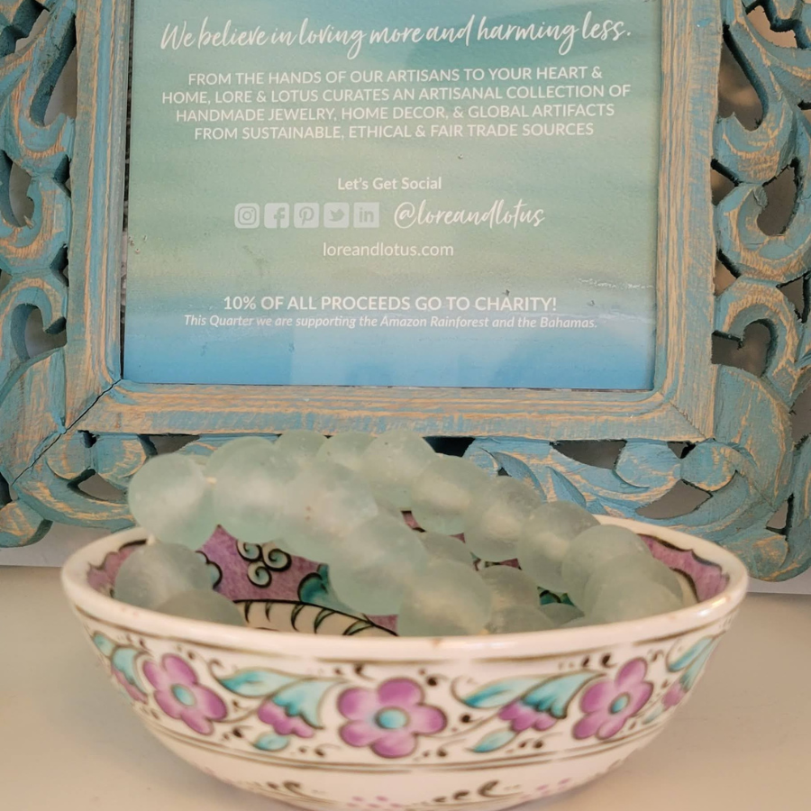 Handpainted Turkish Purple Fish Dish