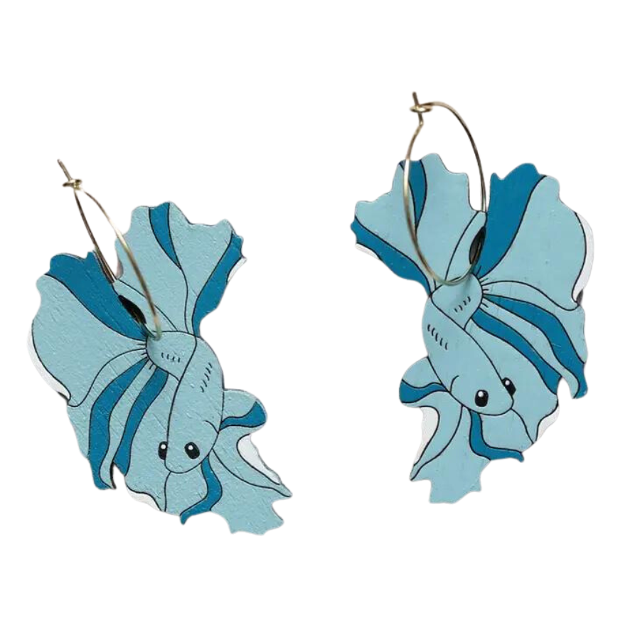 Betta Fish Dangle Earrings