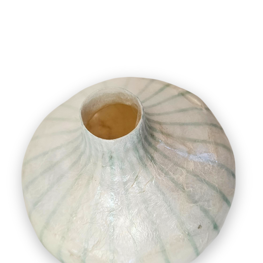 Capiz Shell Vase - Aqua