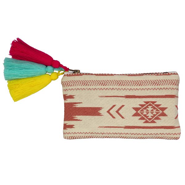Handmade Kilim Boho Clutch - Blush