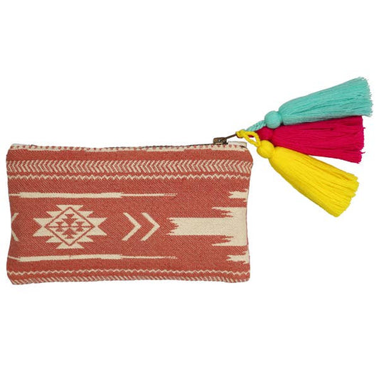 Handmade Kilim Boho Clutch - Blush