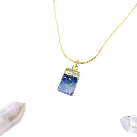 Gold-Plated Lapis Lazuli Necklace - New