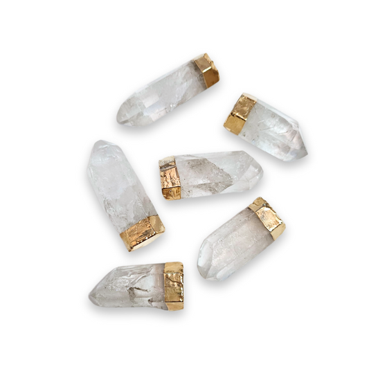 Quartz Crystal Points - 22K Gold-Gilded