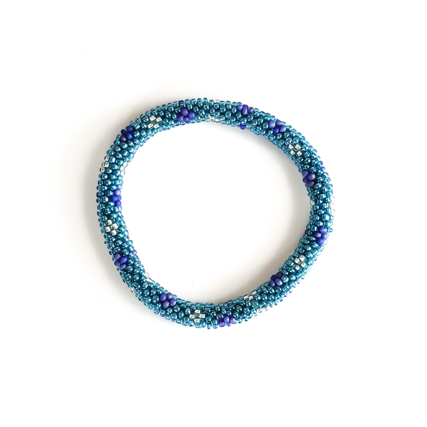 Roll-On Bracelet - Agave (Purple, Teal & Turquoise)