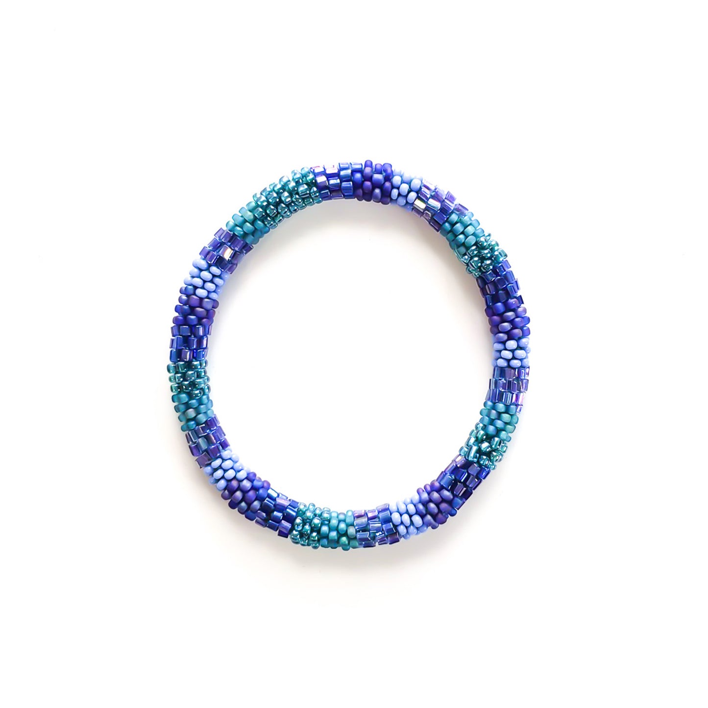 Roll-On Bracelet - Agave (Purple, Teal & Turquoise)