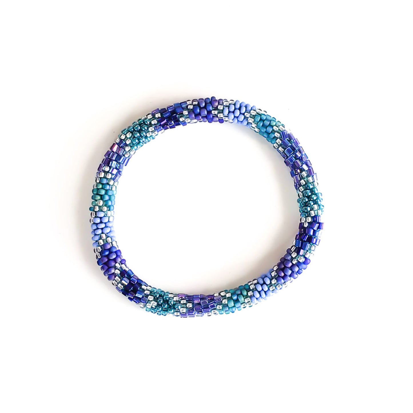 Roll-On Bracelet - Agave (Purple, Teal & Turquoise)