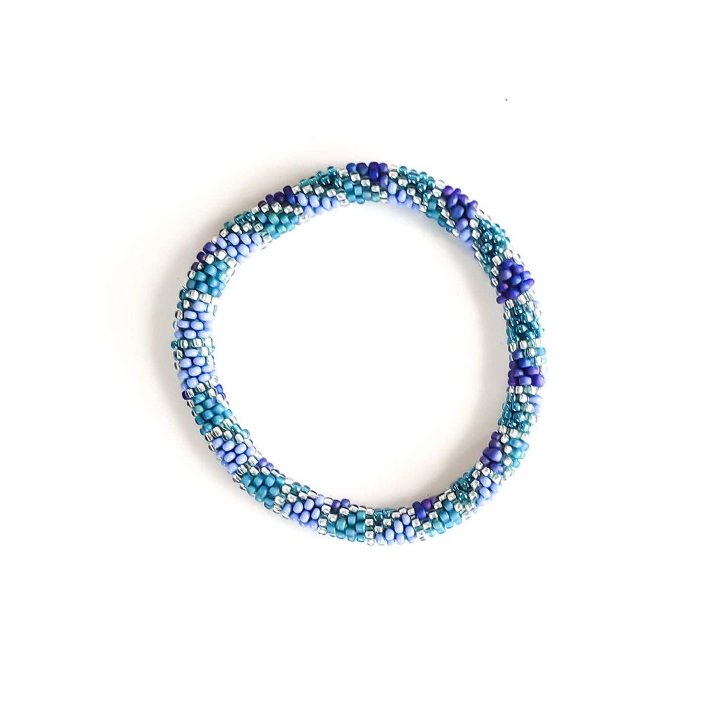 Roll-On Bracelet - Agave (Purple, Teal & Turquoise)
