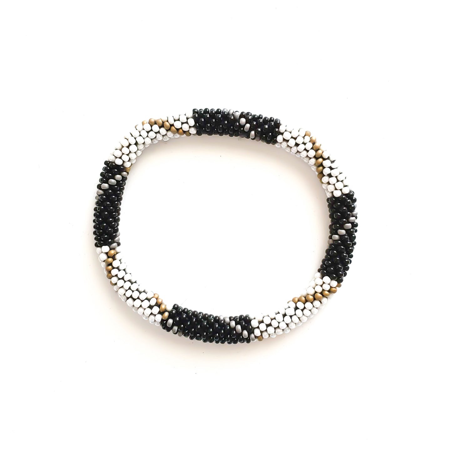 Roll-On Bracelet - Black Sun (Black, Bronze & White)