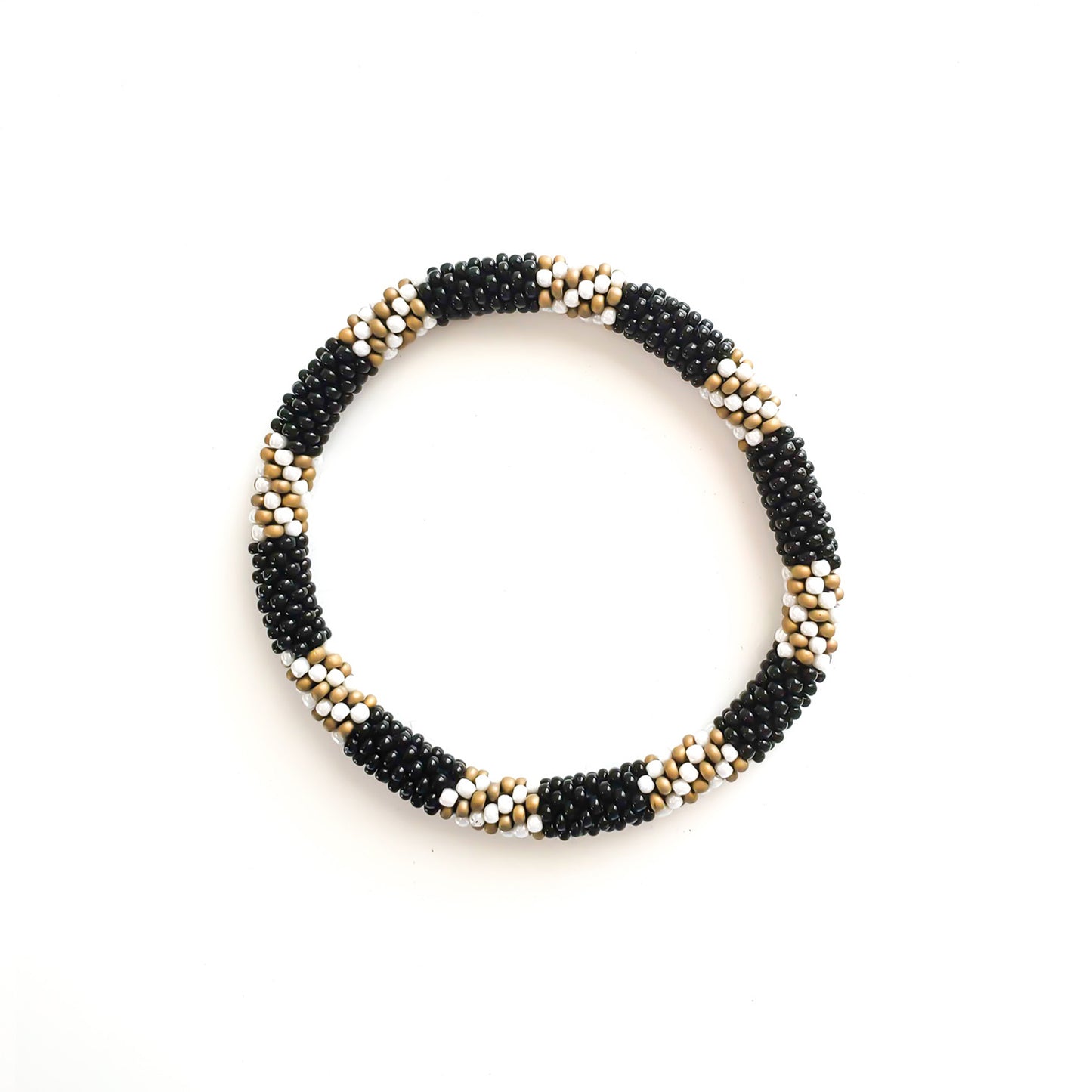 Roll-On Bracelet - Black Sun (Black, Bronze & White)
