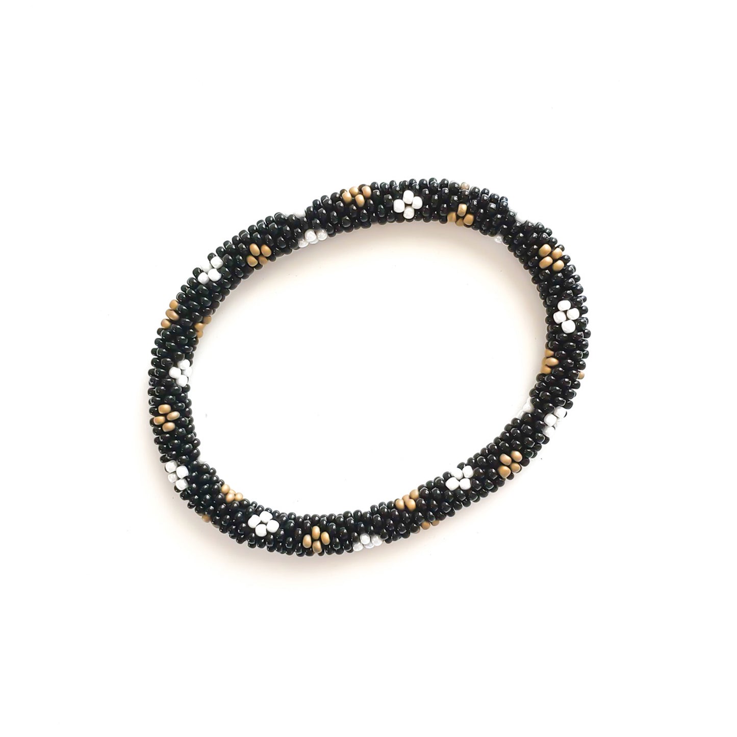 Roll-On Bracelet - Black Sun (Black, Bronze & White)