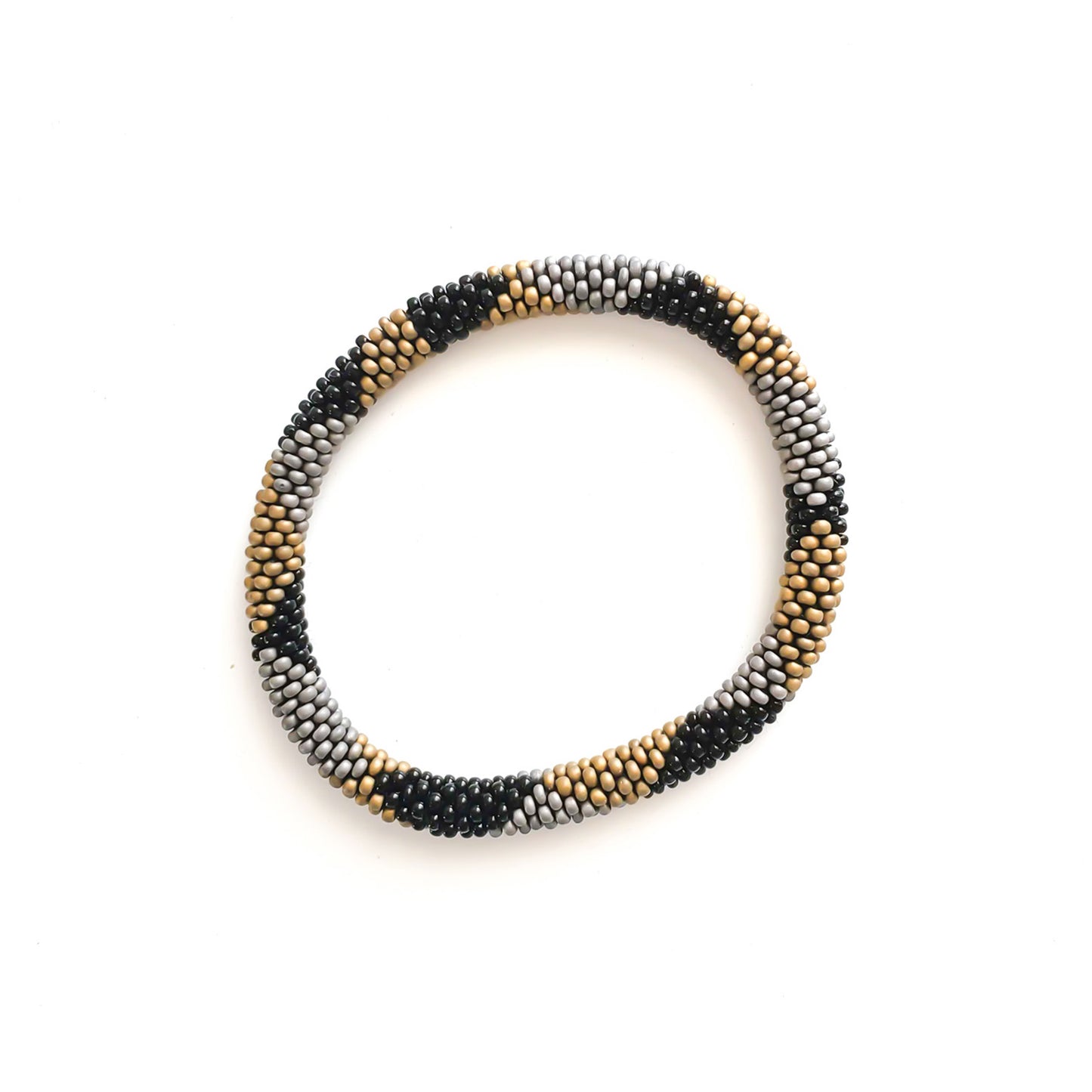 Roll-On Bracelet - Black Sun (Black, Bronze & White)
