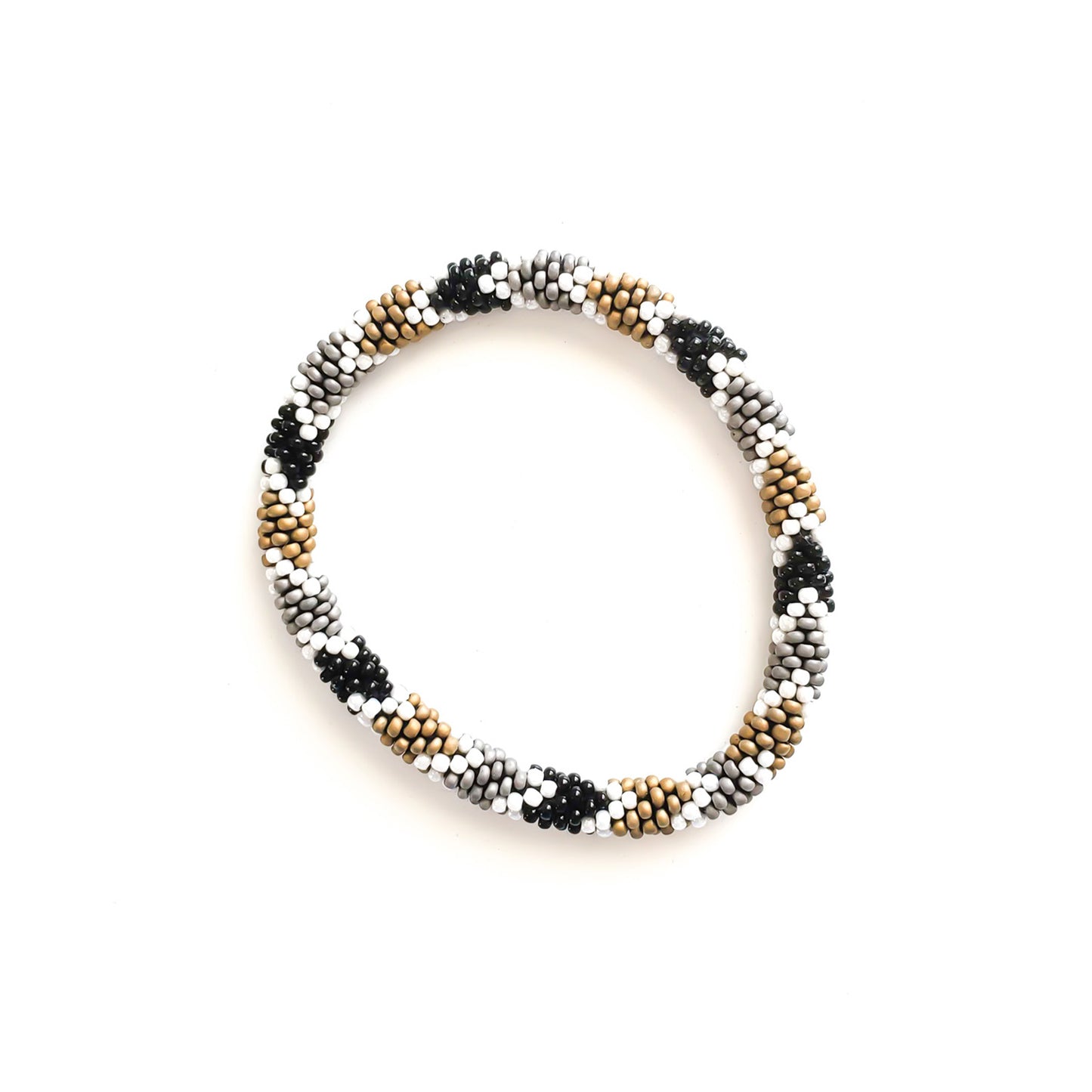 Roll-On Bracelet - Black Sun (Black, Bronze & White)