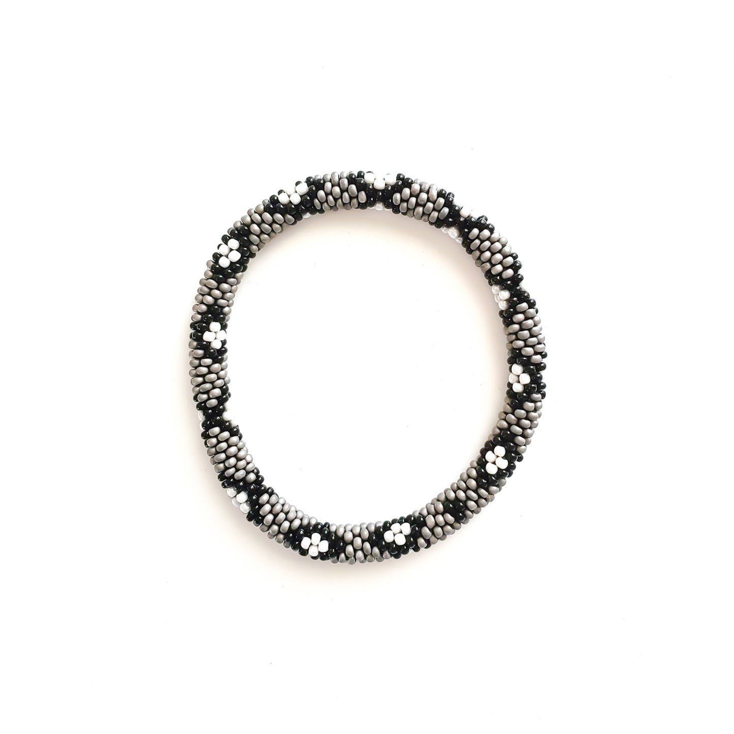 Roll-On Bracelet - Black Sun (Black, Bronze & White)