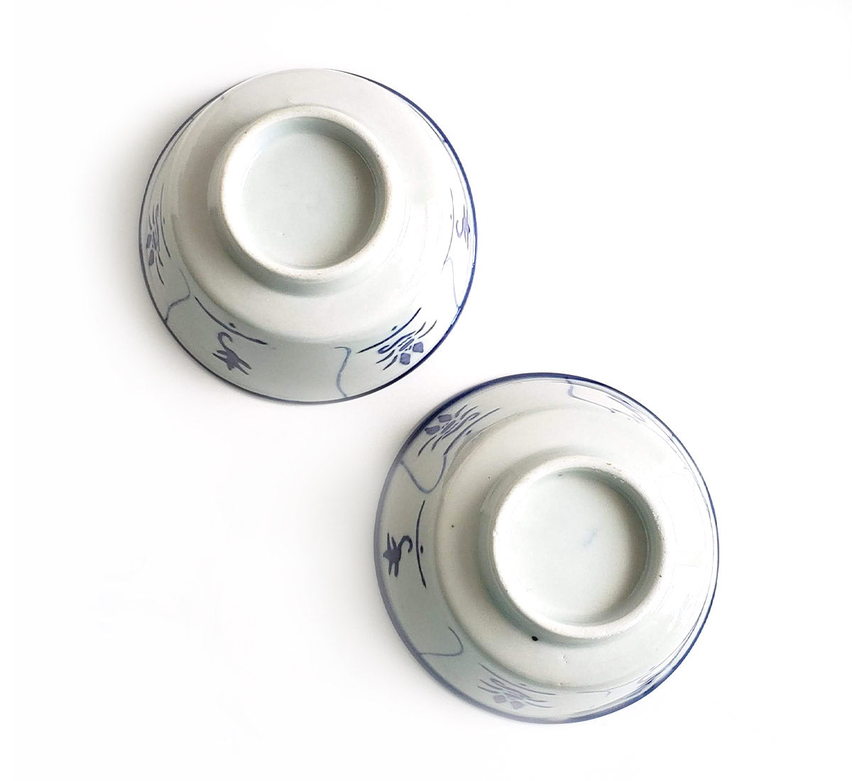 Blue & White Handpainted Bowls - Set of 4