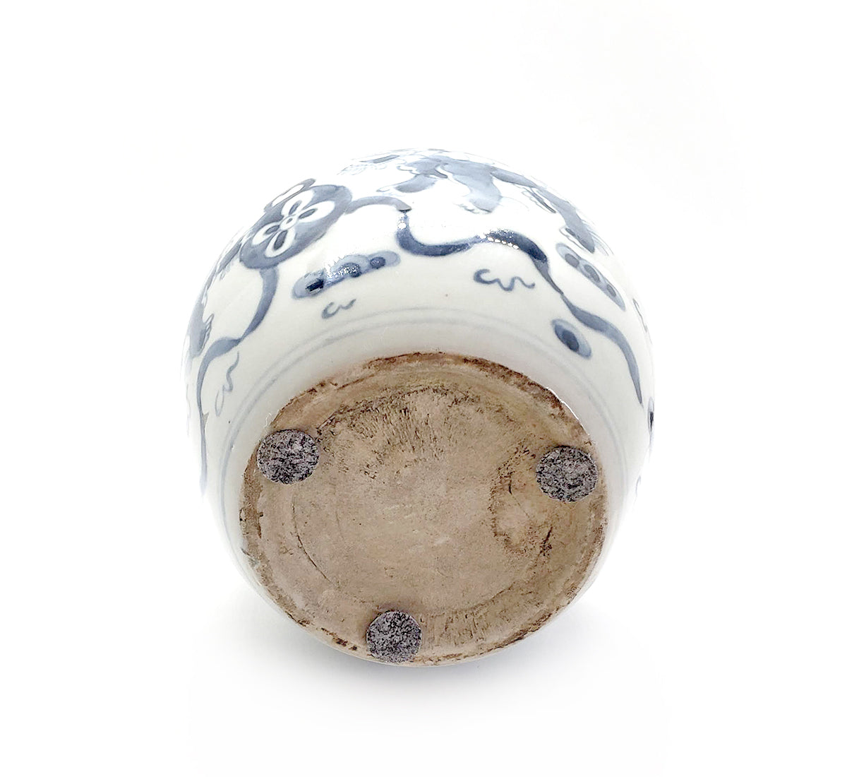 Blue & White Chinoiserie Handpainted Ginger Jar - Foo Dogs Motif