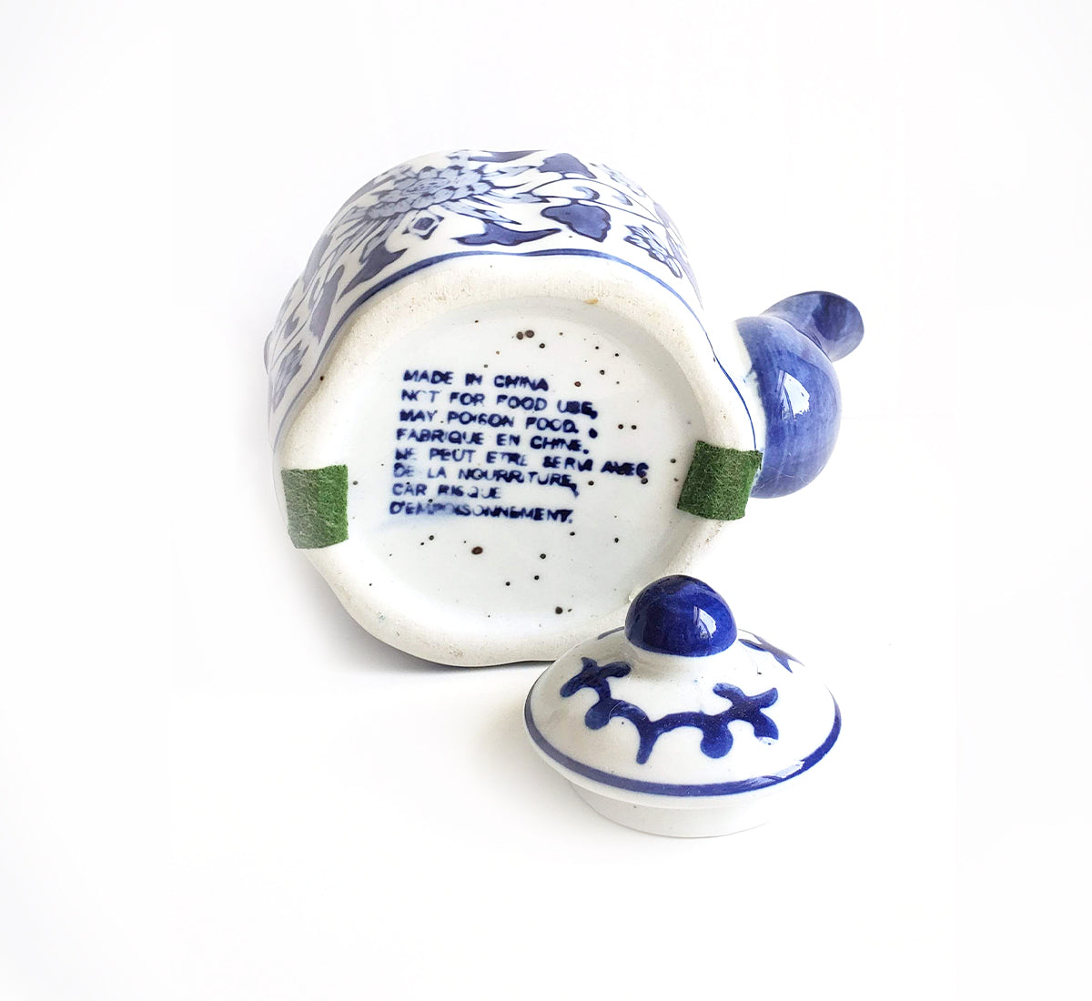 Blue & White Chinoiserie Handpainted Tea Pot - Mini Lotus