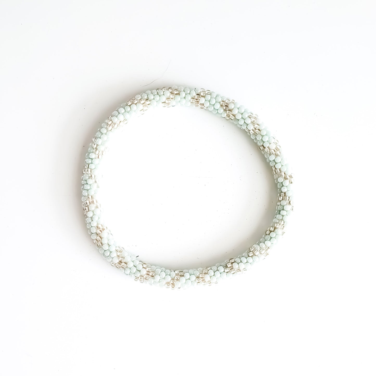 Roll-On Bracelet - Capri (Mint, Cream & Gold)