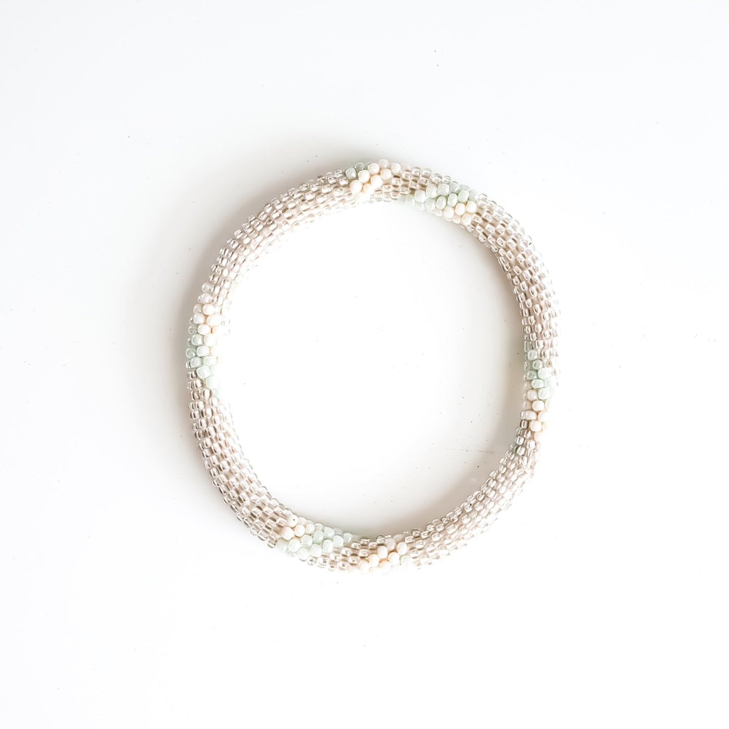 Roll-On Bracelet - Capri (Mint, Cream & Gold)