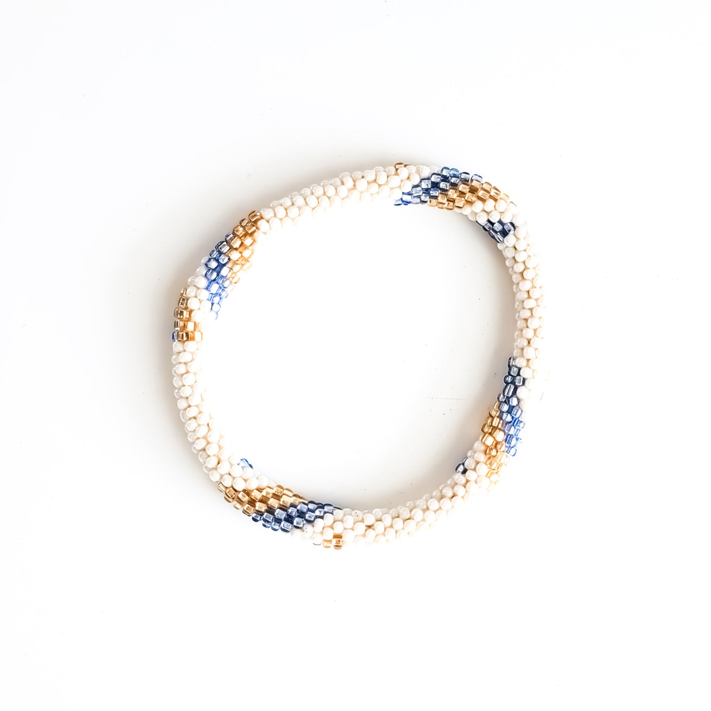 Roll-On Bracelet - Capri (Mint, Cream & Gold)