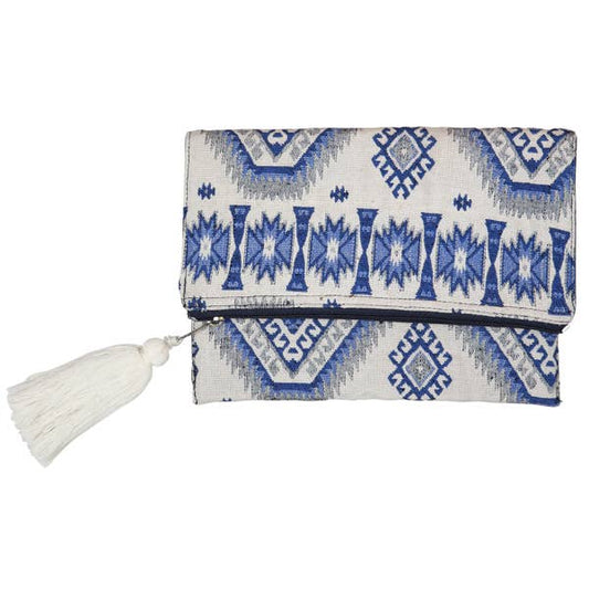 Handmade Jacquard Foldover Clutch