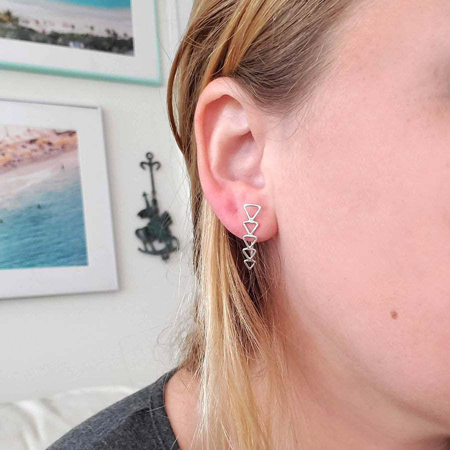 Triangle Ear Climber Earrings
