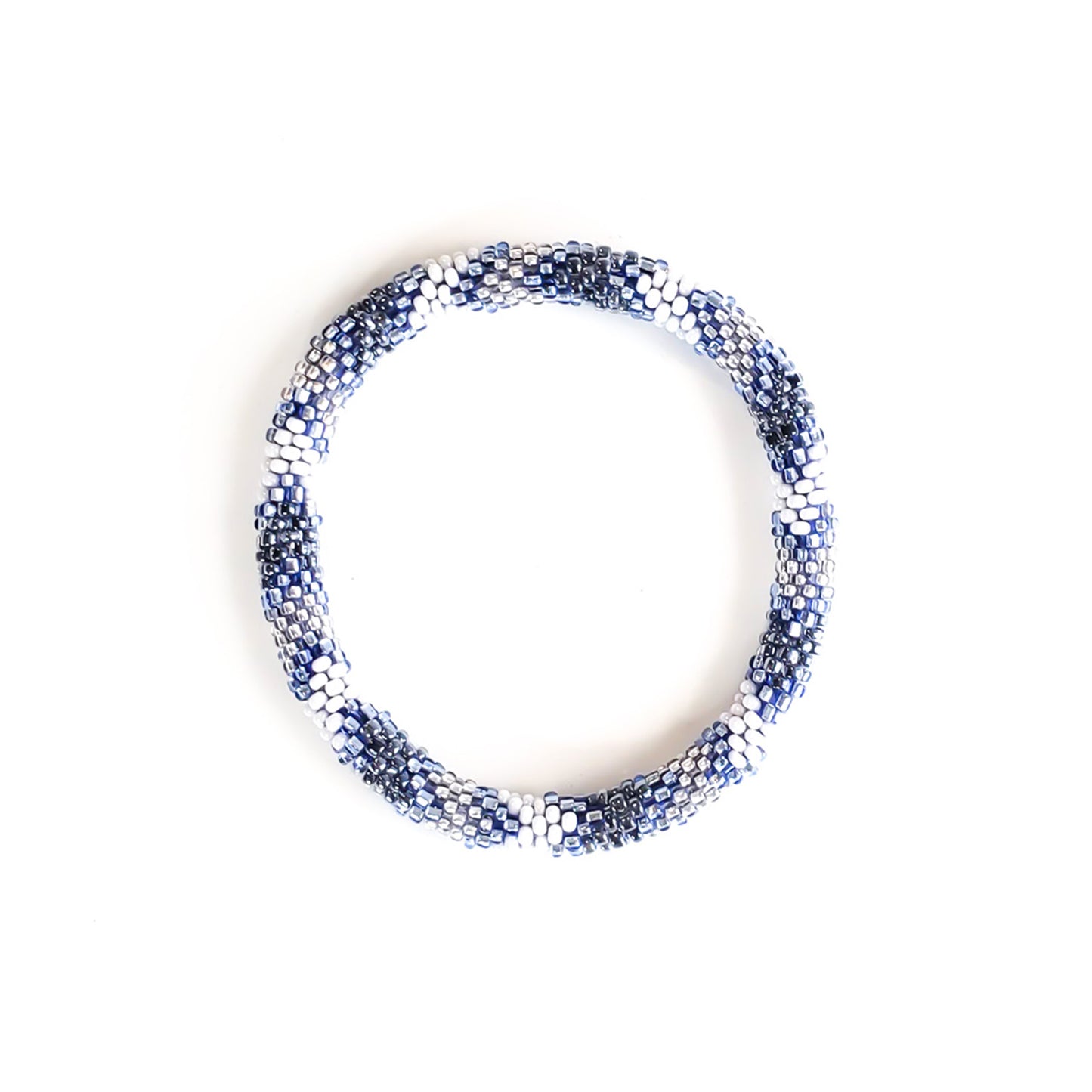 Roll-On Bracelet - Denim (Blue & White)