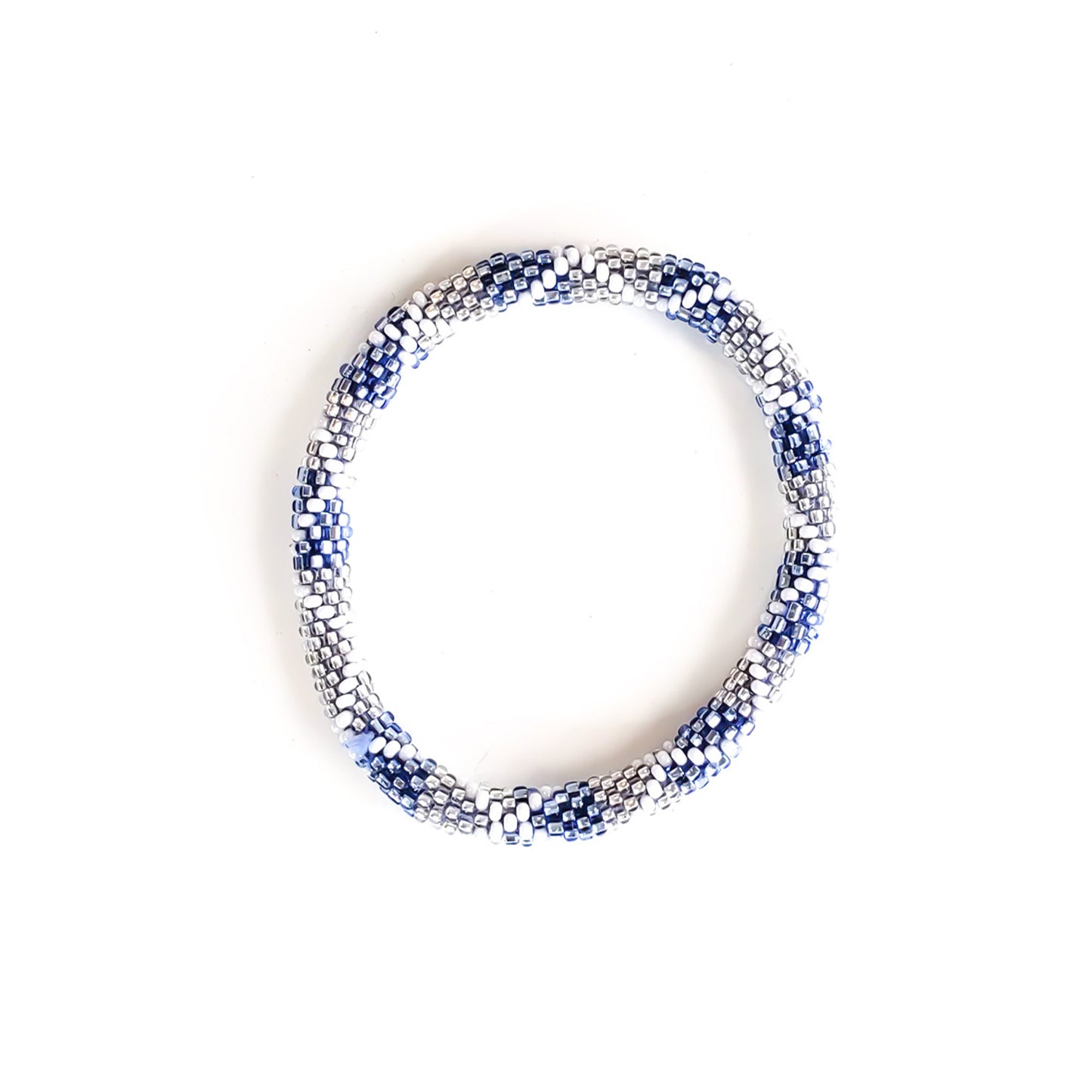 Roll-On Bracelet - Denim (Blue & White)