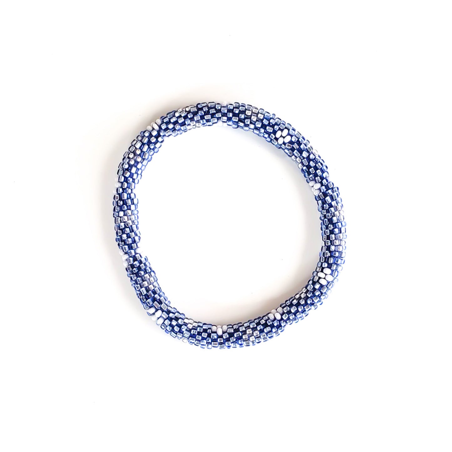 Roll-On Bracelet - Denim (Blue & White)