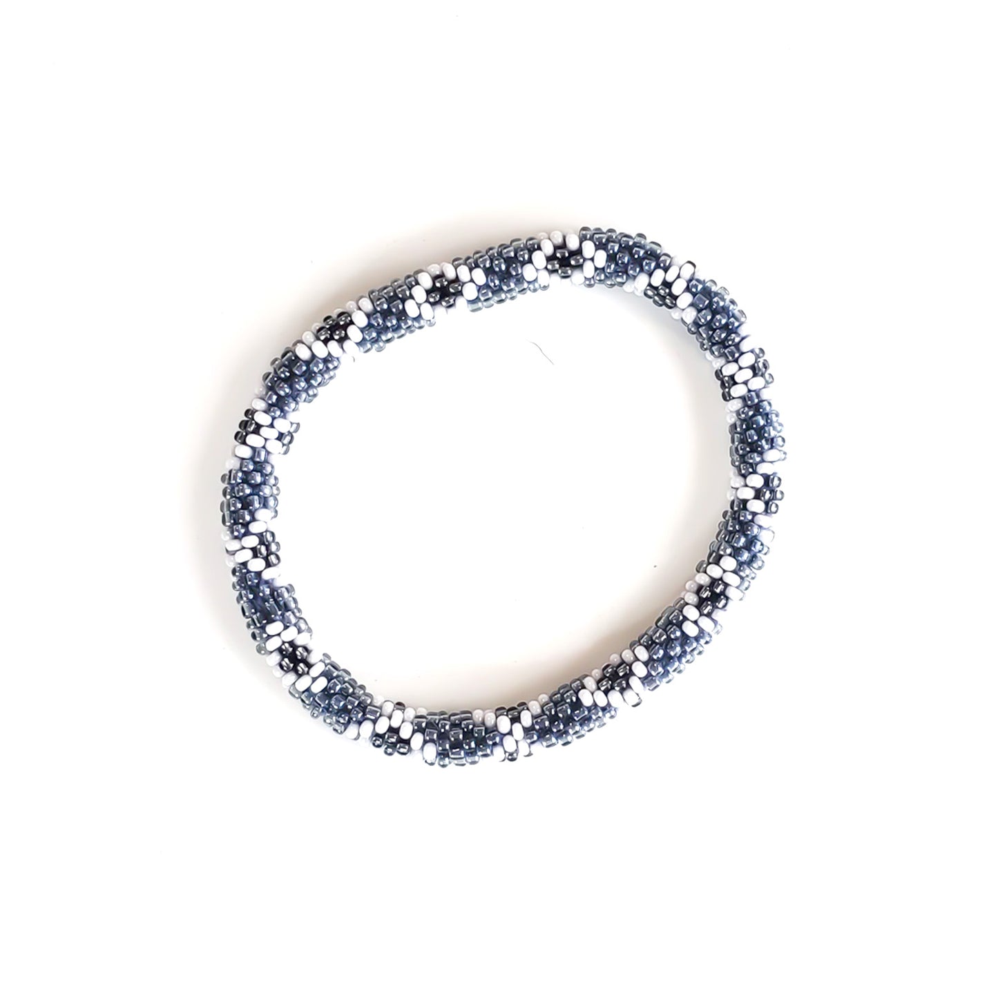 Roll-On Bracelet - Denim (Blue & White)
