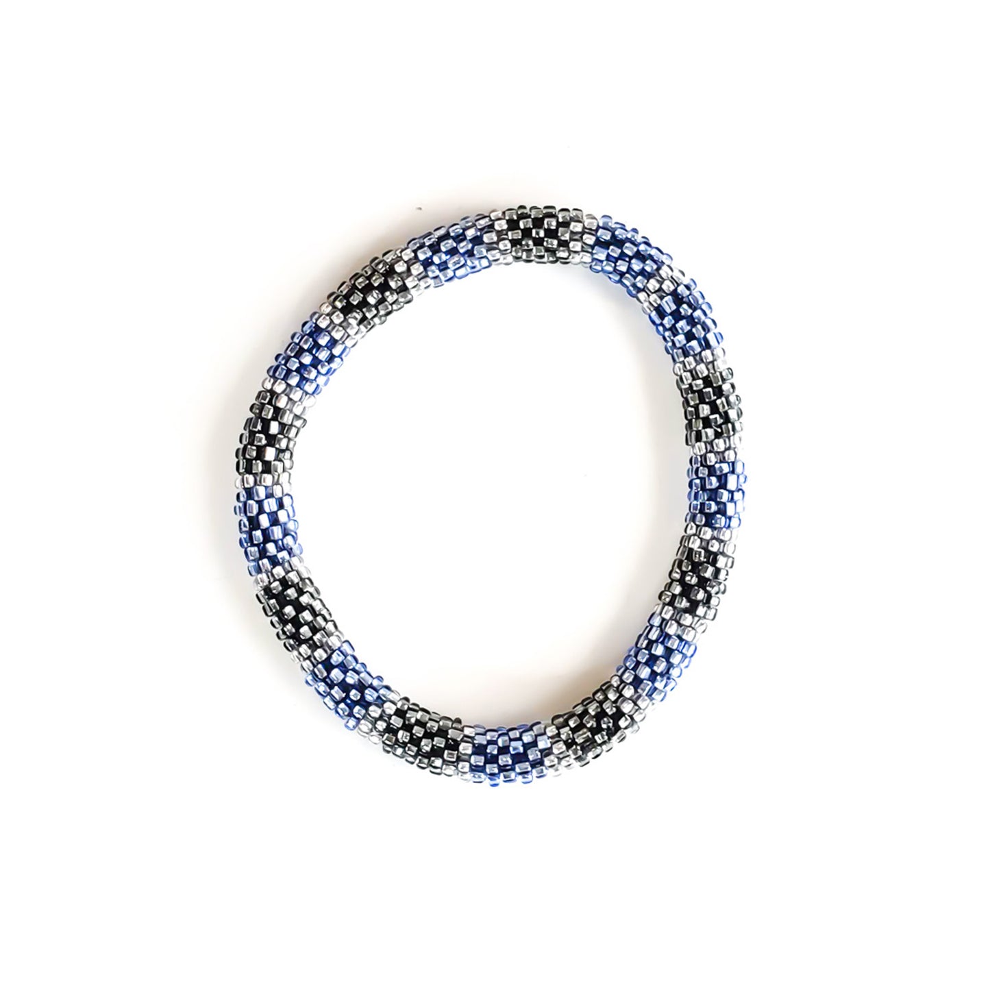 Roll-On Bracelet - Denim (Blue & White)