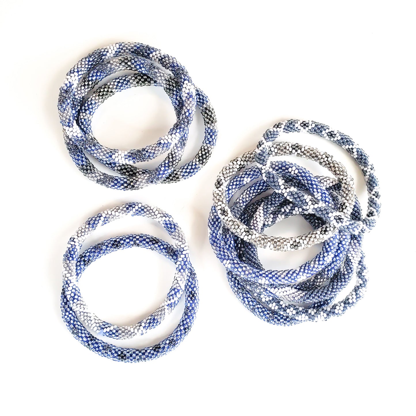 Roll-On Bracelet - Denim (Blue & White)
