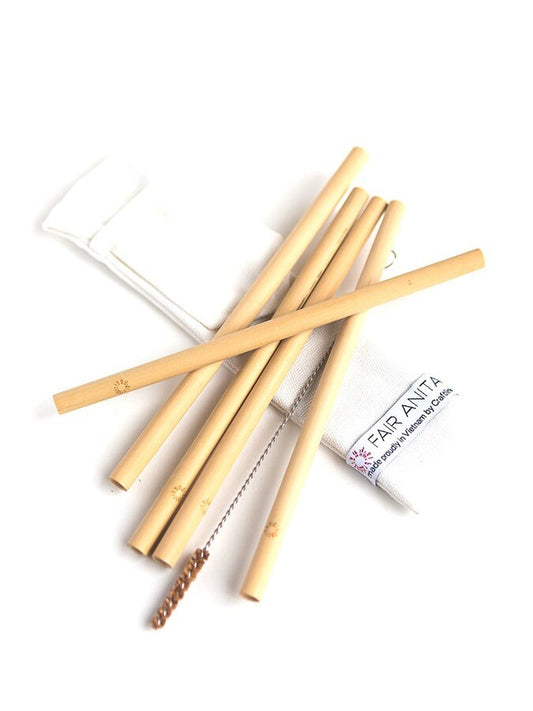 Fair Trade Bamboo Straw Set