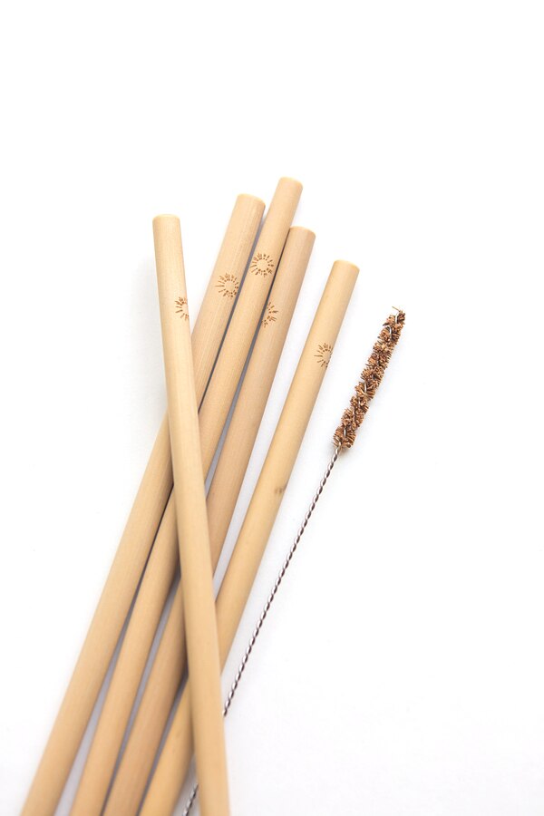 Fair Trade Bamboo Straw Set