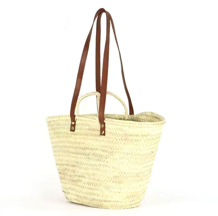Fiji French Straw Basket - Tan