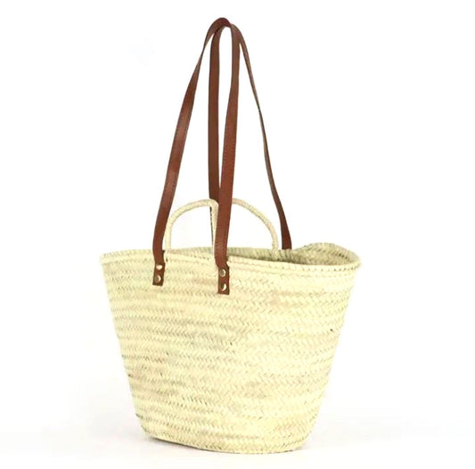 Fiji French Straw Basket - Tan