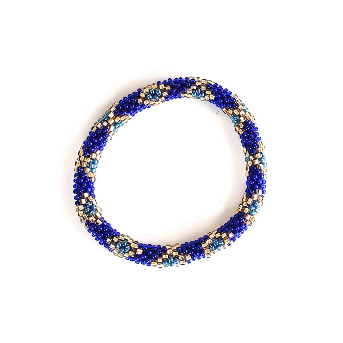 Roll-On Bracelet - Invite Only (Navy Blue, White & Gold)