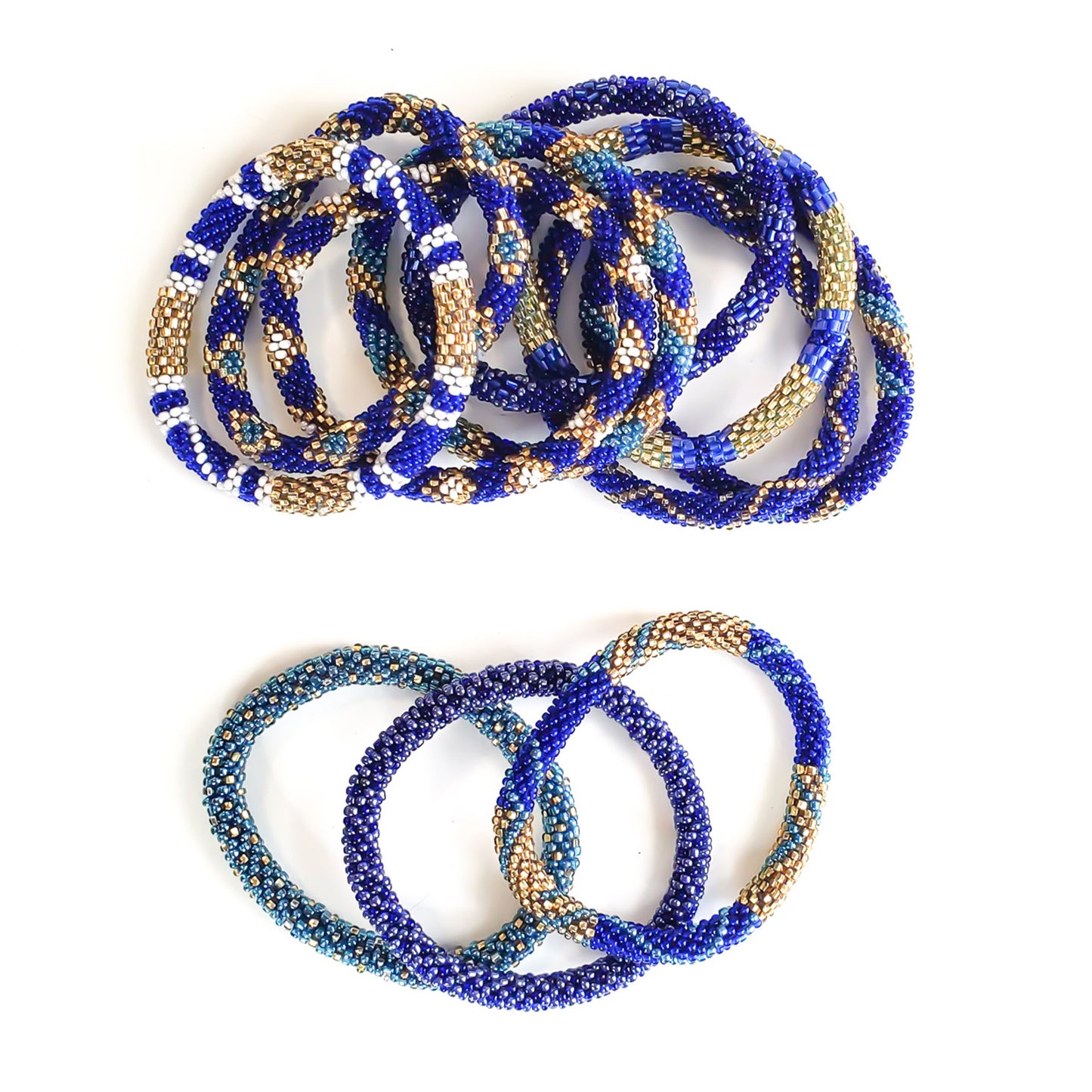 Roll-On Bracelet - Invite Only (Navy Blue, White & Gold)