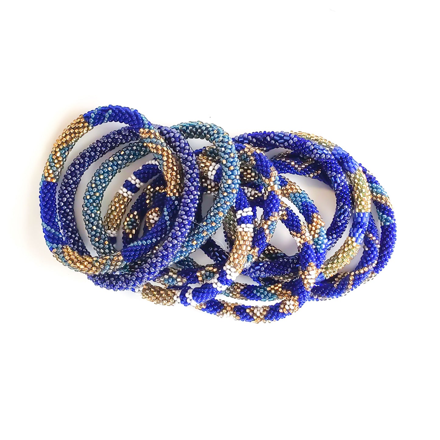 Roll-On Bracelet - Invite Only (Navy Blue, White & Gold)