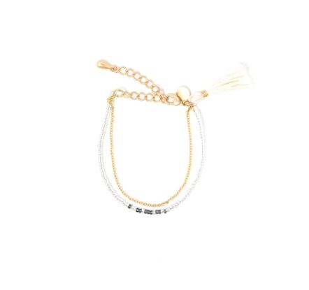 Empower Tassel Bracelet - Gray
