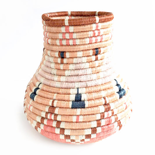 Handwoven Coral Rangi Vase