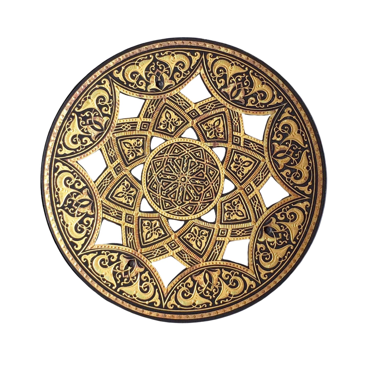 Mini 24k Gold Filigree Damascus Plate