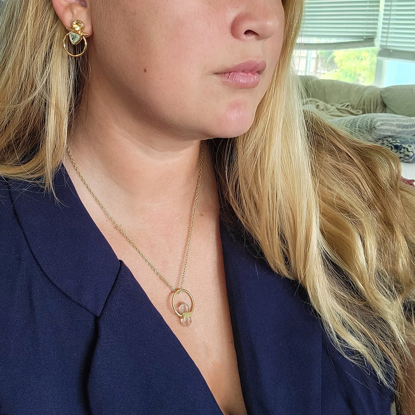Gold-Plated Noble Crystal Necklace - Last One