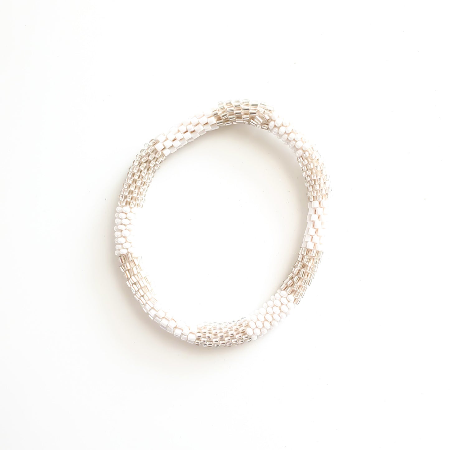 Roll-On Bracelet - Pearl (White & Platinum)