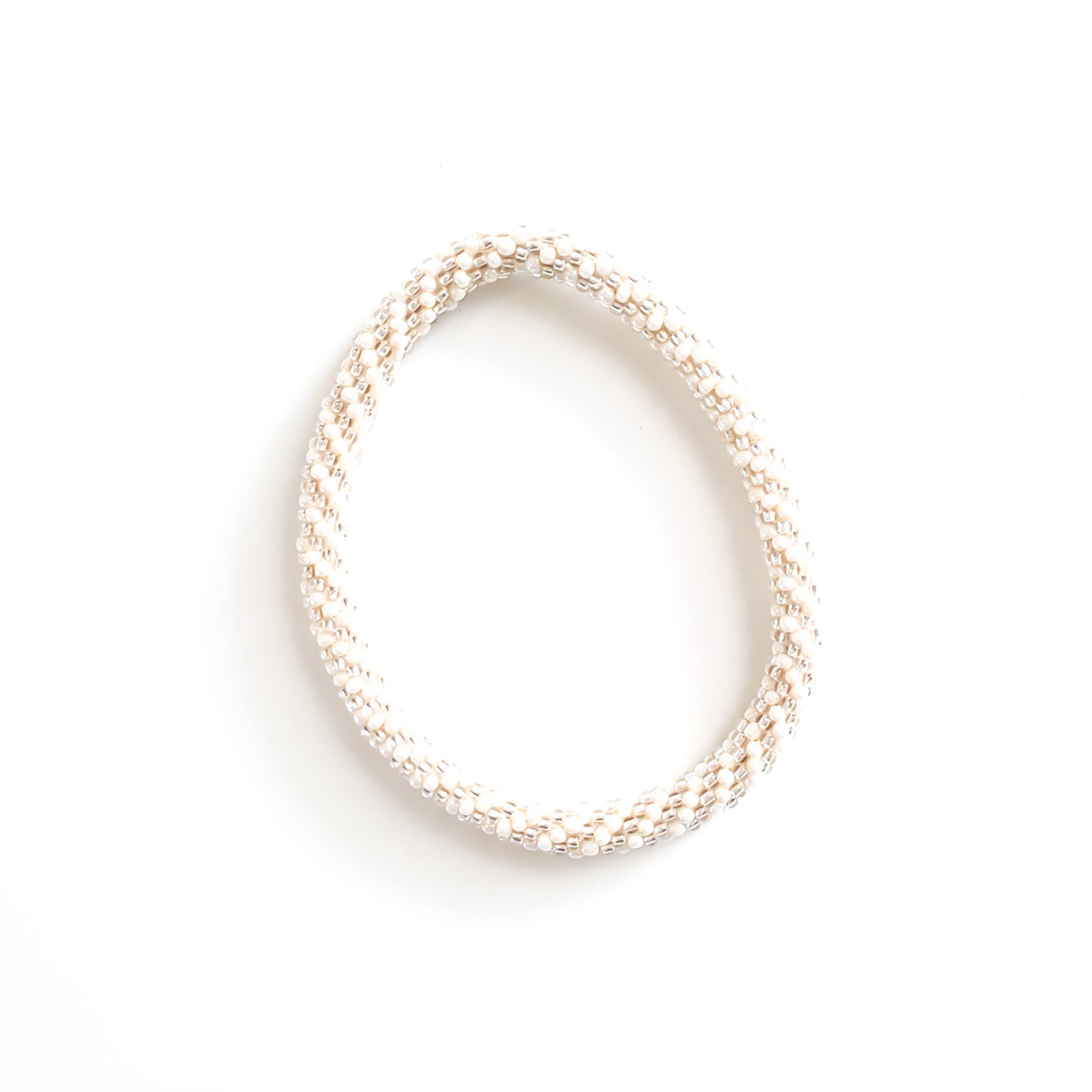 Roll-On Bracelet - Pearl (White & Platinum)