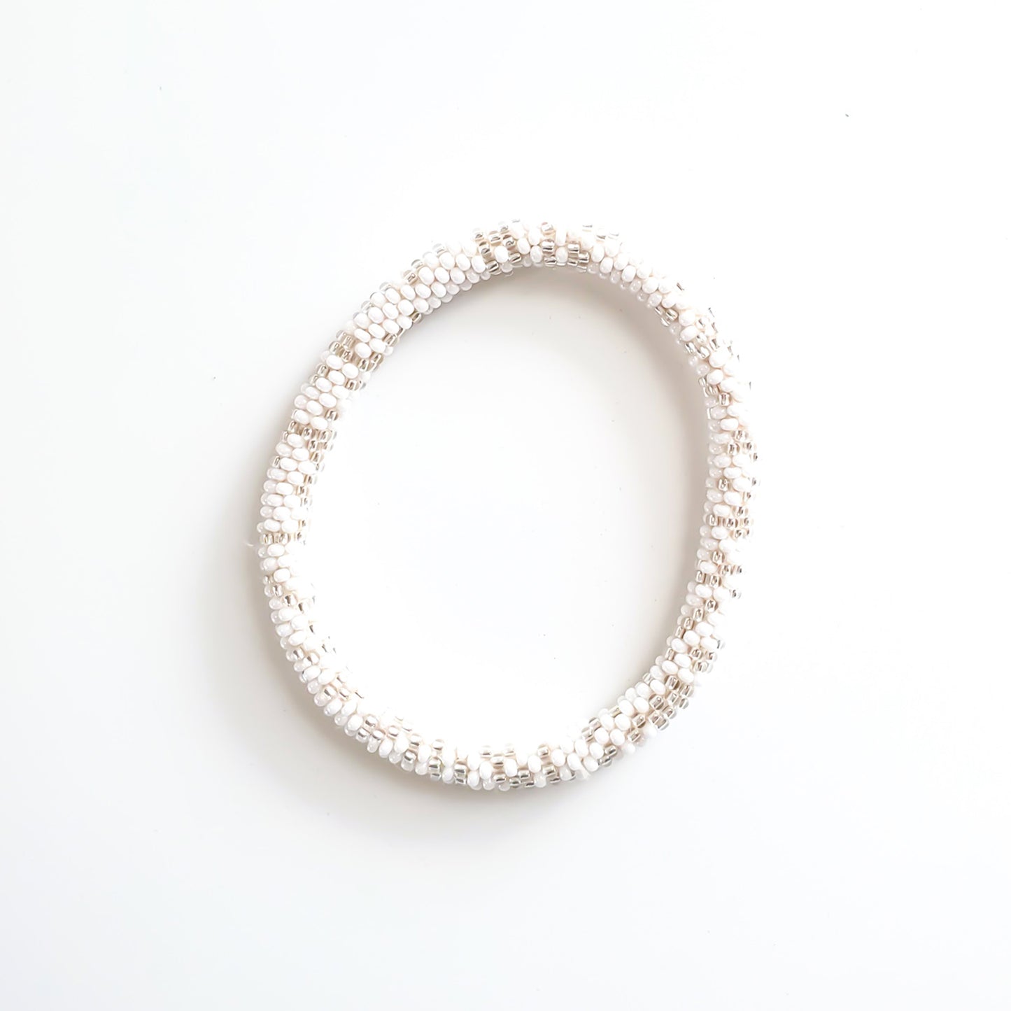 Roll-On Bracelet - Pearl (White & Platinum)