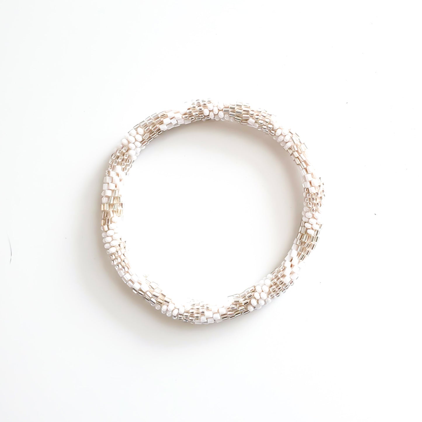 Roll-On Bracelet - Pearl (White & Platinum)