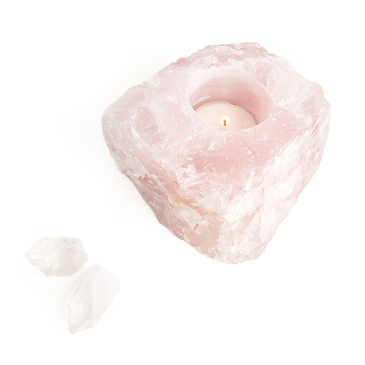 Rose Quartz Tealight Candle Holder