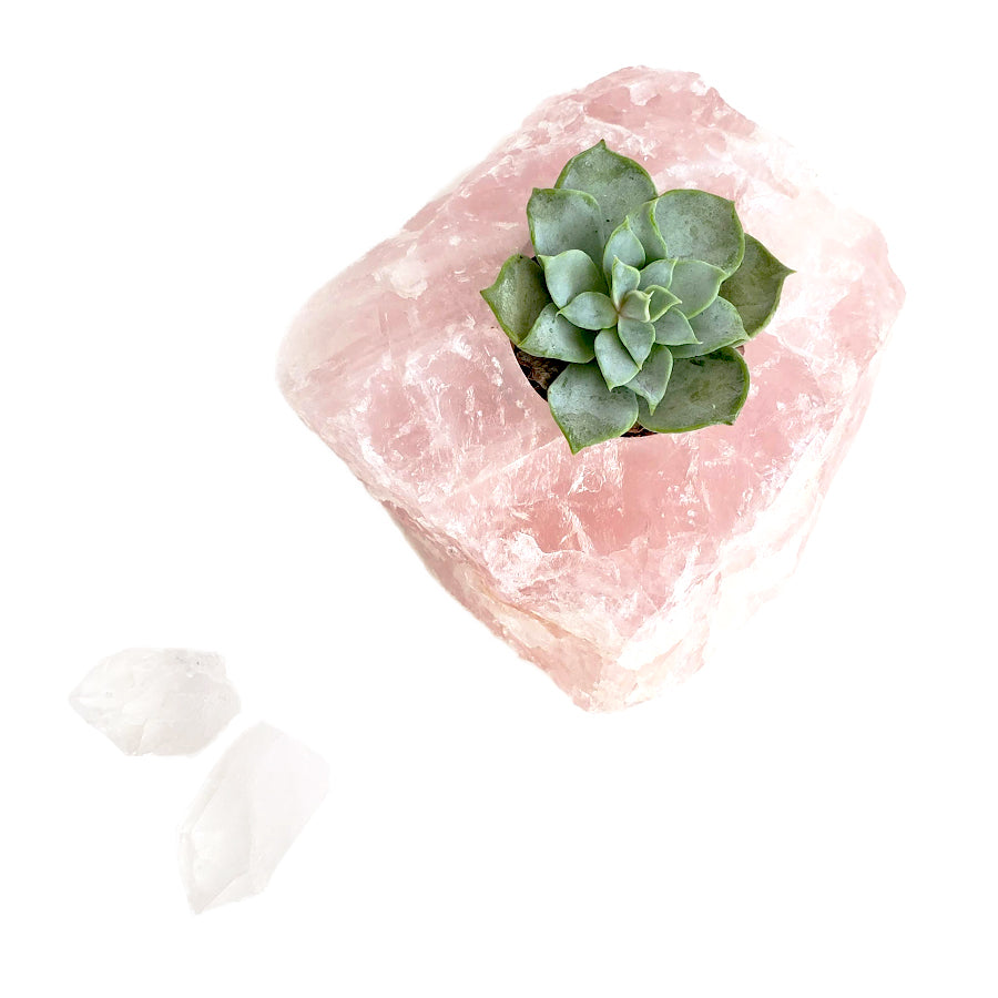 Rose Quartz Tealight Candle Holder