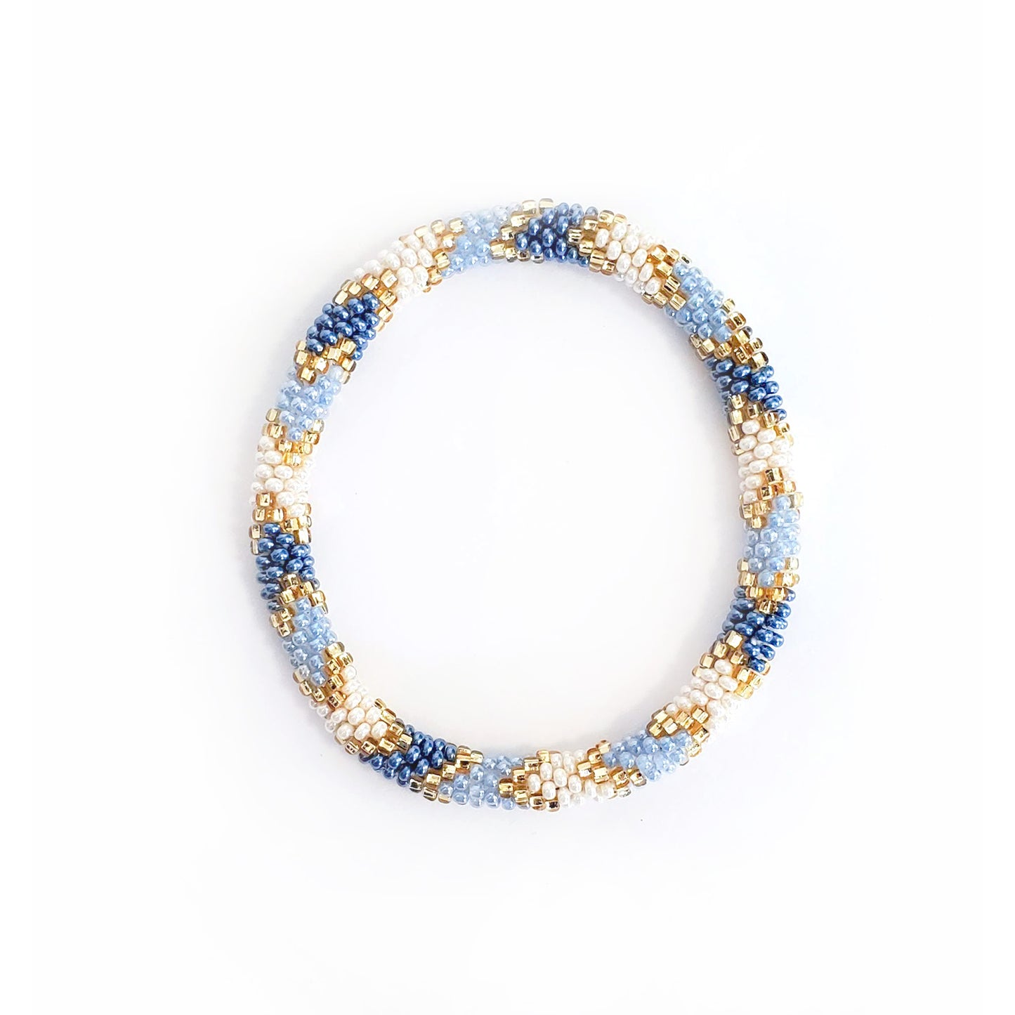 Roll-On Bracelet - Santorini (Blue & White)