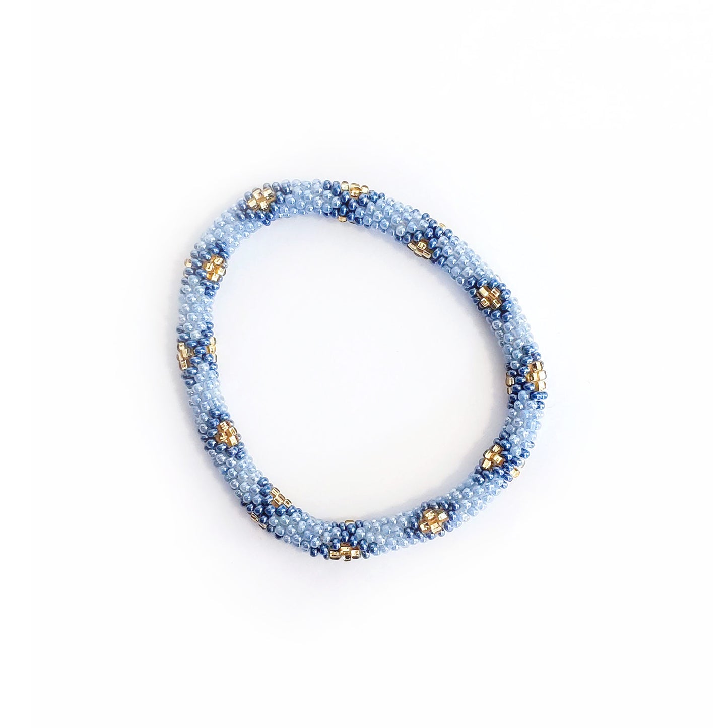 Roll-On Bracelet - Santorini (Blue & White)